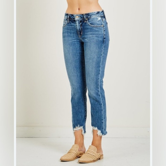 Joe's Jeans Denim - Joe's Jeans The Smith Mid-Rise Crop Shark Bite Hem Sz 27 Farmcore Relaxed